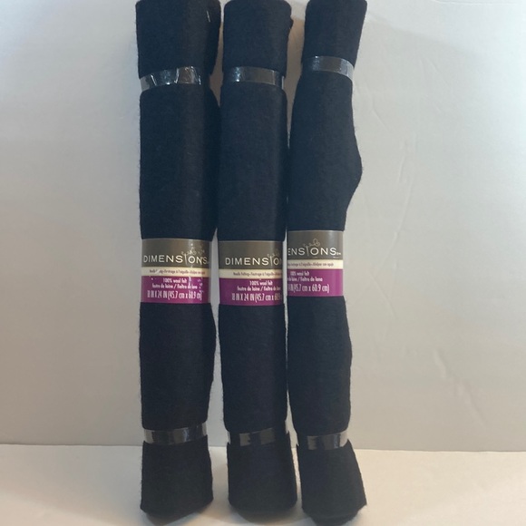 COPY - Dimensions FeltWorks 100% Wool Felt Needle Felting Crafts Black 18"x24" - Picture 1 of 11